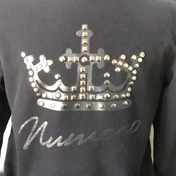 Numero Crewneck Sweatshirt with Crown Print & Stud embellished - Men’s Size M - Picture 2 of 6